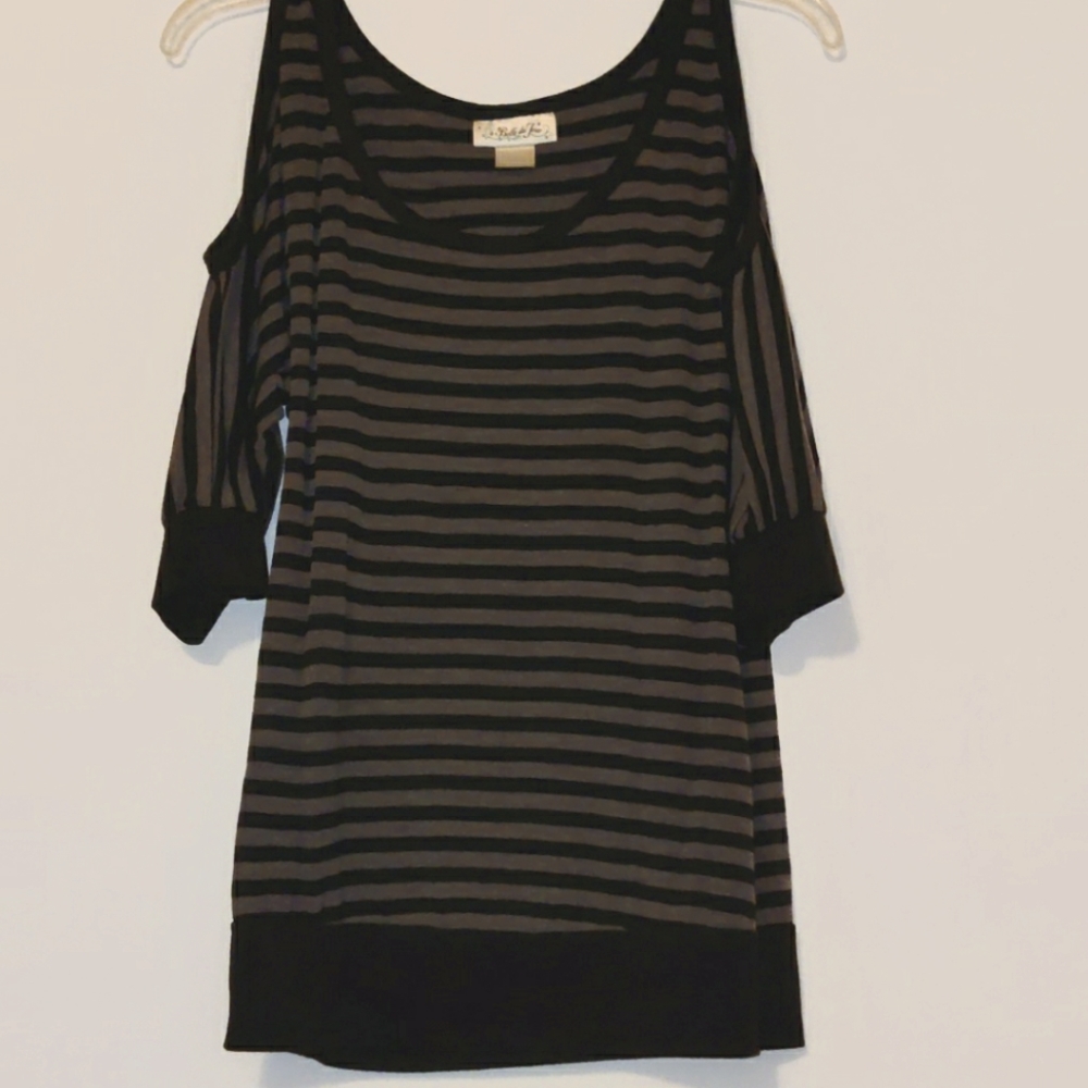 Black and grey blouse